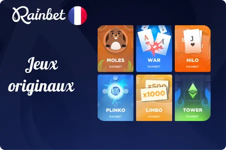 Rainbet Originals : jeux maison provably fair
