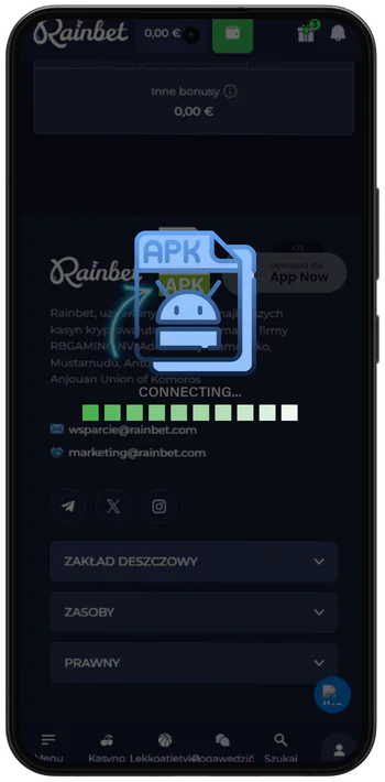 Rainbet instalacja pliku APK